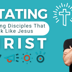 Man thinking while looking at a cross.